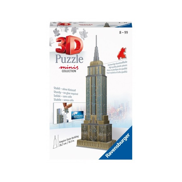 3D PUZZLE ΔΙΑΣΗΜΑ ΚΤΙΡΙΑ MINI 54 ΤΕΜ. EMPIRE STATE BUILDING