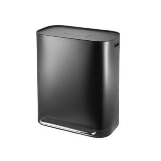 ESTIA ΚΑΔΟΣ ΑΠΟΡΡΙΜΑΤΩΝ DUOPRIME SOFT CLOSE 60lt ΜΕ ΔΥΟ ΔΟΧΕΙΑ 30&30lt ΜΑΥΡΟΣ