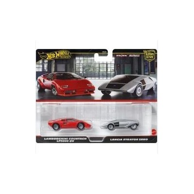 HOT WHEELS PREMIUΜ - ΣΕΤ ΤΩΝ 2: LAMBORGHINI COUNTACH LP5000QV LANCIA STRATOS ZERO HBL96 - JBL02
