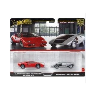 HOT WHEELS PREMIUΜ - ΣΕΤ ΤΩΝ 2: LAMBORGHINI COUNTACH LP5000QV LANCIA STRATOS ZERO HBL96 - JBL02