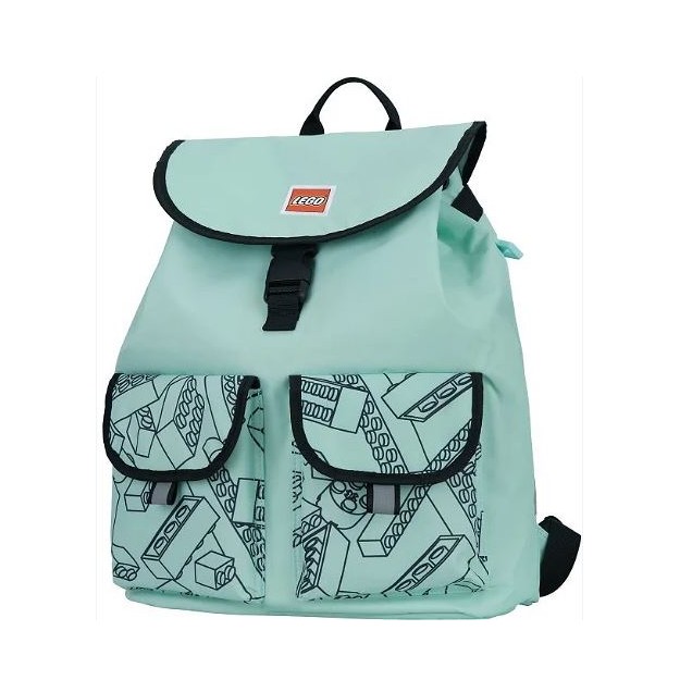 LEGO® TRIBINI HAPPY ΣΑΚΙΔΙΟ ΠΛΑΤΗΣ ΜΕΓΑΛΟ ΑΠΑΛΟ ΠΡΑΣΙΝΟ/ ΜΑΥΡΟ-20132-1943