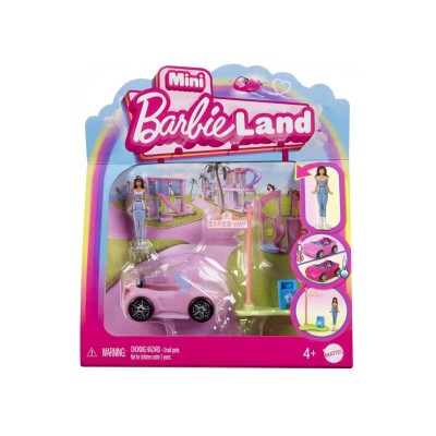 MINI BARBIELAND ΚΟΥΚΛΑ ΚΑΙ ΌΧΗΜΑ - CONVERTIBLE - HYF42