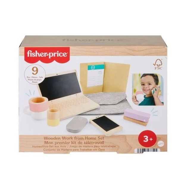 FISHER-PRICE - ΞΥΛΙΝΟ ΣΕΤ ΓΡΑΦΕΙΟΥ ΠΑΙΧΝΙΔΙ ΡΟΛΩΝ- HXV11