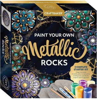 ROCK PAINTING 5 CRAFTMAKER METALLIC ROCK PAINTING