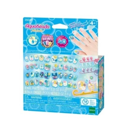AQUABEADS NAIL ART STARS & UNICORNS NAIL REFILL KIT