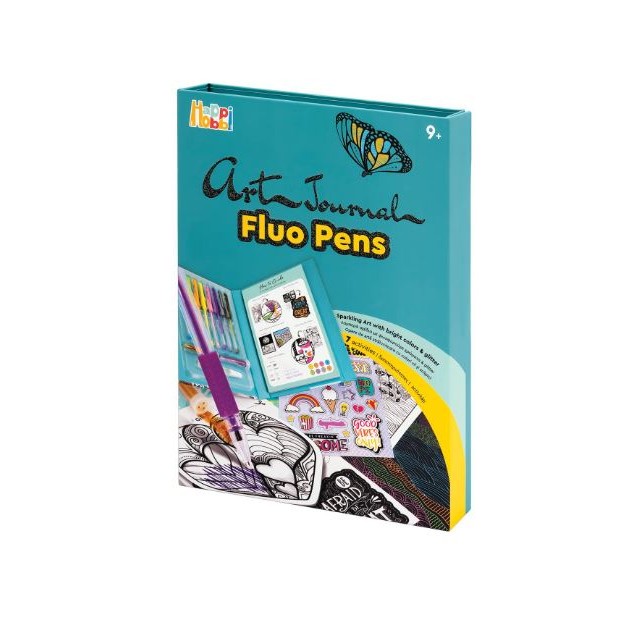 HAPPIHOBBI ART JOURNAL ΗΜΕΡΟΛΟΓΙΟ ΜΕ FLUO ΣΤΥΛΟ