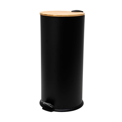 ESTIA ΚΑΔΟΣ ΑΠΟΡΡΙΜΑΤΩΝ SOFT CLOSE BAMBOO ESSENTIALS 30lt ΜΑΤ ΜΑΥΡΟΣ