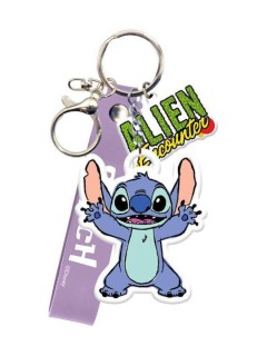 Διακάκης Μπρελόκ Disney Stitch Σιλικόνης με Κρίκο & Γαντζάκι 000565668