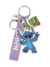 Διακάκης Μπρελόκ Disney Stitch Σιλικόνης με Κρίκο & Γαντζάκι 000565671