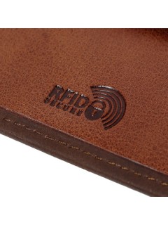 Lavor Δερμάτινο Ανδρικό Πορτοφόλι Καρτών με RFID Καφέ 1-6064