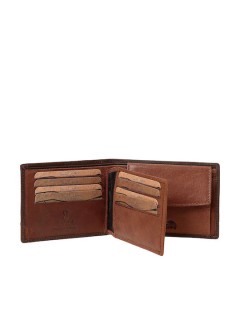 Lavor Δερμάτινο Ανδρικό Πορτοφόλι Καρτών με RFID Καφέ 1-6064