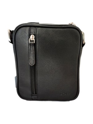 Lavor 1-42 Δερμάτινη Ανδρική Τσάντα Ώμου / Χιαστί σε Μαύρο χρώμα