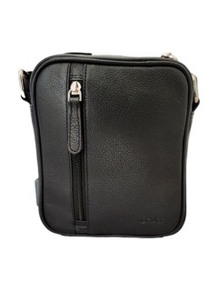 Lavor 1-42 Δερμάτινη Ανδρική Τσάντα Ώμου / Χιαστί σε Μαύρο χρώμα