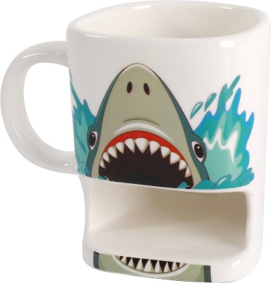 Total Gift Shark Biscuit Κούπα Κεραμική Λευκή 250ml XL1904