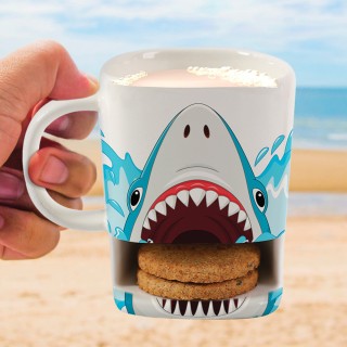 Total Gift Shark Biscuit Κούπα Κεραμική Λευκή 250ml XL1904