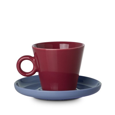 ESTIA ΦΛYΤΖΑΝΙ CAPPUCCINO CREAM NEW BONE 200ml ΚΟΚΚΙΝΟ ΜΕ ΜΠΛΕ ΠΙΑΤΑΚΙ