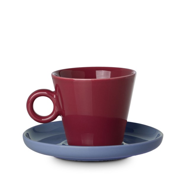 ESTIA ΦΛYΤΖΑΝΙ CAPPUCCINO CREAM NEW BONE 200ml ΚΟΚΚΙΝΟ ΜΕ ΜΠΛΕ ΠΙΑΤΑΚΙ