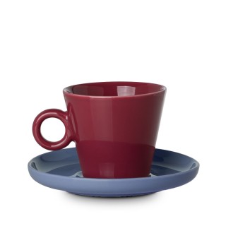 ESTIA ΦΛYΤΖΑΝΙ CAPPUCCINO CREAM NEW BONE 200ml ΚΟΚΚΙΝΟ ΜΕ ΜΠΛΕ ΠΙΑΤΑΚΙ