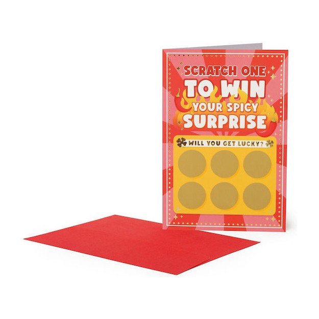 Ευχετήρια Κάρτα ''SCRATCH ONE TO WIN YOUR SPICY SURPRISE'' Legami Milano
