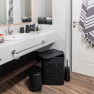 ESTIA ΚΑΛΑΘΙ ΑΠΛΥΤΩΝ BAMBOO ESSENTIALS ΠΤΥΣΣΟΜΕΝΟ ΟΡΘΟΓΩΝΙΟ 60lt ΜΑΥΡΟ