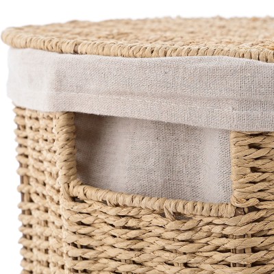 ESTIA ΚΑΛΑΘΙ ΑΠΛΥΤΩΝ BOTANICA 40x40x50cm ME ΕΣΩΤΕΡΙΚΗ ΕΠΕΝΔΥΣΗ & ΚΑΠΑΚΙ