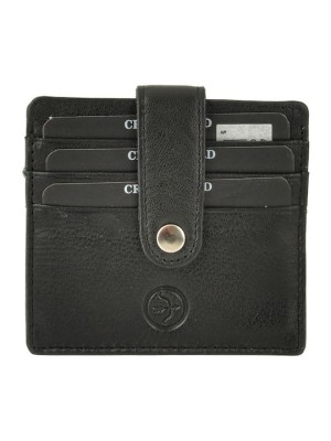 Daston 095 Δερμάτινο Ανδρικό Πορτοφόλι Καρτών με RFID Μαύρο