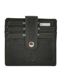 Daston 095 Ανδρικό Δερμάτινο Πορτοφόλι Καρτών Μαύρο