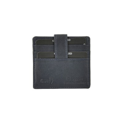 Daston 095 Ανδρικό Δερμάτινο Πορτοφόλι Καρτών Μπλε