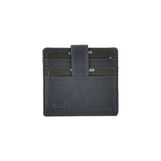 Daston 095 Ανδρικό Δερμάτινο Πορτοφόλι Καρτών Μπλε