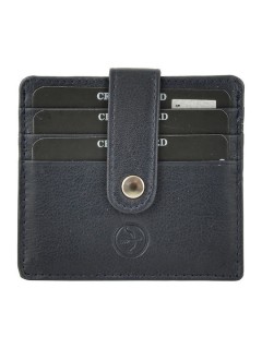 Daston 095 Ανδρικό Δερμάτινο Πορτοφόλι Καρτών Μπλε