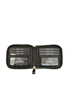 Daston 094 Δερμάτινο Ανδρικό Πορτοφόλι με RFID Μαύρο