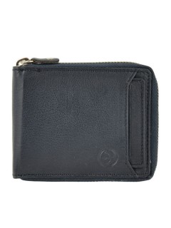 Daston 094 Δερμάτινο Ανδρικό Πορτοφόλι με RFID Μπλε