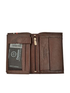 Daston Δερμάτινο Ανδρικό Πορτοφόλι με RFID Καφέ