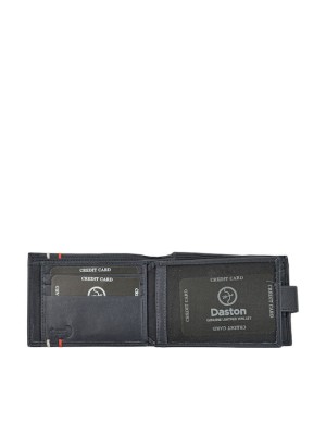 Daston 099 Δερμάτινο Ανδρικό Πορτοφόλι με RFID Μπλε