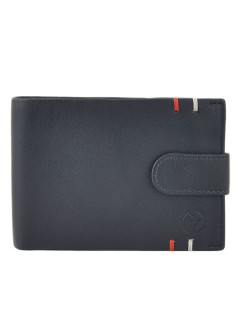 Daston 099 Δερμάτινο Ανδρικό Πορτοφόλι με RFID Μπλε