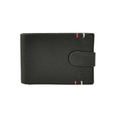 Daston 099 Δερμάτινο Ανδρικό Πορτοφόλι με RFID Μαύρο