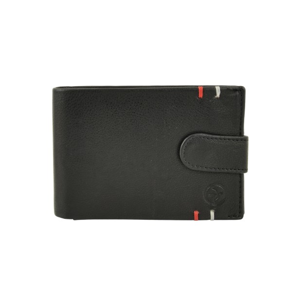 Daston 099 Δερμάτινο Ανδρικό Πορτοφόλι με RFID Μαύρο
