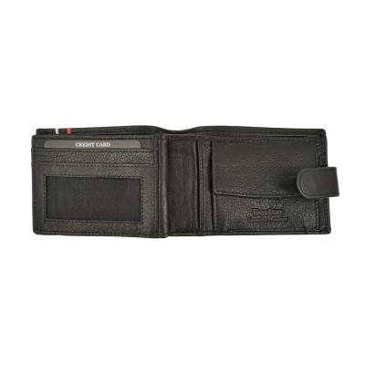 Daston 099 Δερμάτινο Ανδρικό Πορτοφόλι με RFID Μαύρο