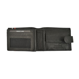 Daston 099 Δερμάτινο Ανδρικό Πορτοφόλι με RFID Μαύρο