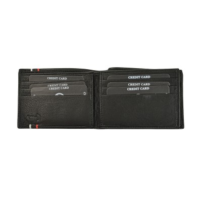 Daston 096 Ανδρικό Δερμάτινο Πορτοφόλι με RFID Μαύρο