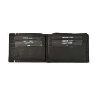 Daston 096 Ανδρικό Δερμάτινο Πορτοφόλι με RFID Μαύρο