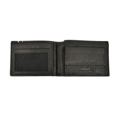 Daston 096 Ανδρικό Δερμάτινο Πορτοφόλι με RFID Μαύρο