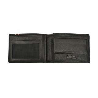 Daston 096 Ανδρικό Δερμάτινο Πορτοφόλι με RFID Μαύρο