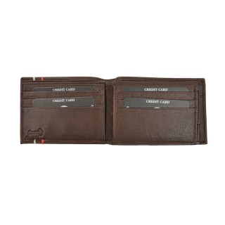 Daston Δερμάτινο Ανδρικό Πορτοφόλι με RFID Καφέ