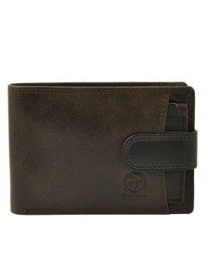 Daston 081 Δερμάτινο Ανδρικό Πορτοφόλι με RFID Μαύρο