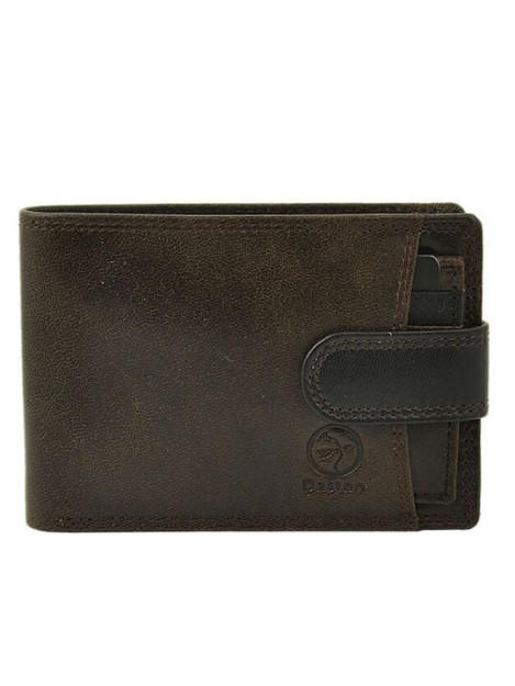 Daston 081 Δερμάτινο Ανδρικό Πορτοφόλι με RFID Μαύρο