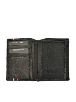 Daston Δερμάτινο Ανδρικό Πορτοφόλι με RFID Μαύρο