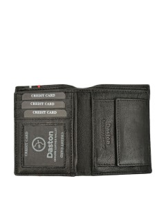 Daston 100 Δερμάτινο Ανδρικό Πορτοφόλι με RFID Μαύρο