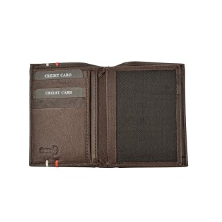 Daston Δερμάτινο Ανδρικό Πορτοφόλι με RFID Καφέ