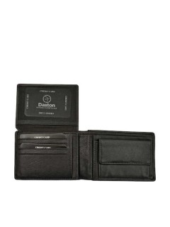 Daston 075 Δερμάτινο Ανδρικό Πορτοφόλι με RFID Μαύρο